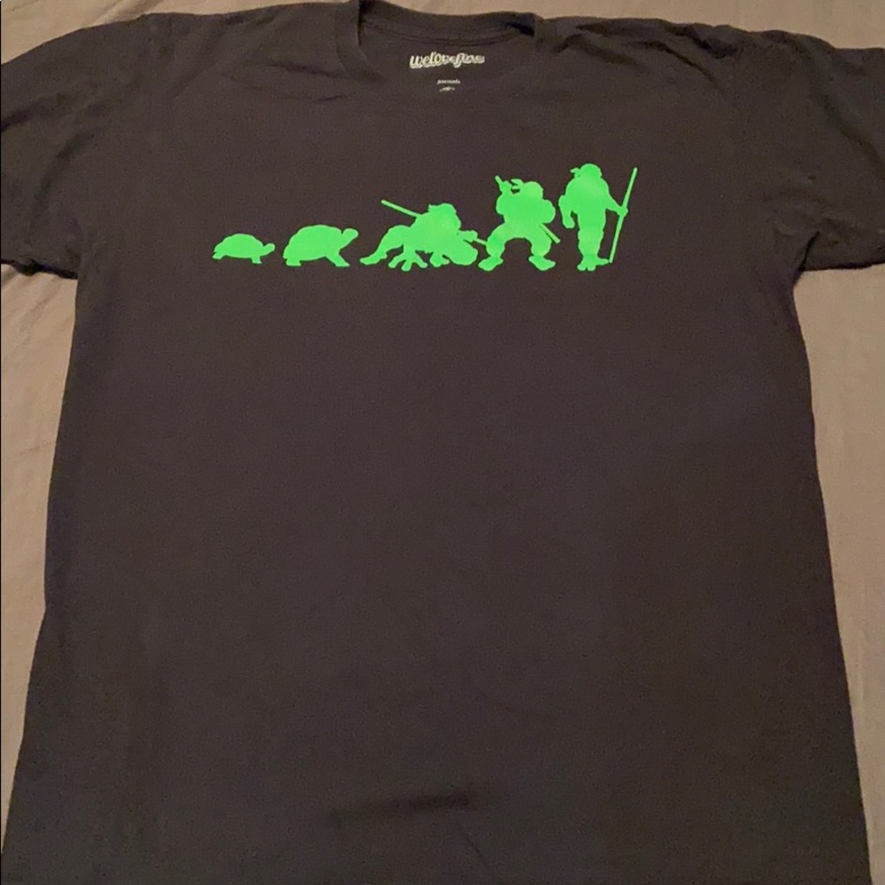 Evolution of a Ninja Turtle graphic tee